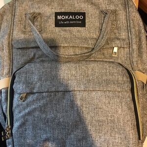 Gray Backpack with Durable Fabric
